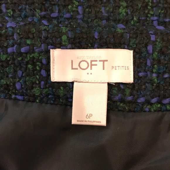 EUC LOFT Bouclé Mini Skirt Sz 6P - Picture 5 of 6